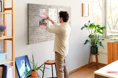 Printed Cork Board Brick wall
