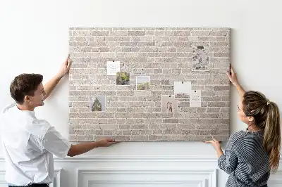 Printed Cork Board Brick wall