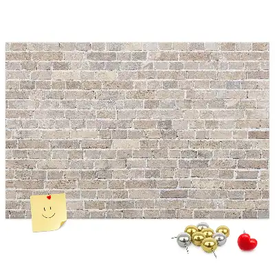 Printed Cork Board Brick wall