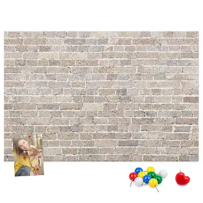 Printed Cork Board Brick wall