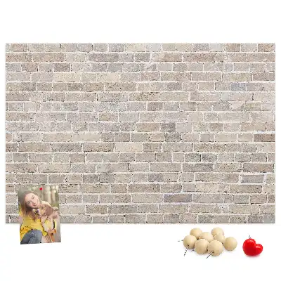 Printed Cork Board Brick wall