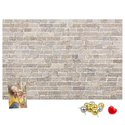Printed Brick Wall Cork Board