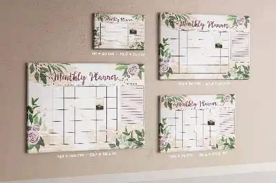 Rose Printed Cork Memo Board Planner