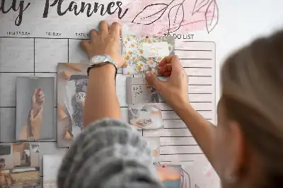 Pink Cork Monthly Planner Memo Board