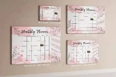 Pink Cork Monthly Planner Memo Board