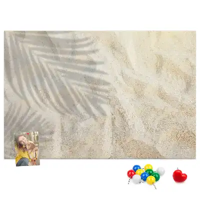 Printed Cork Board Palm shadow sand