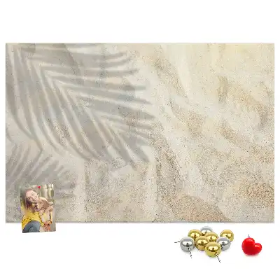 Printed Cork Board Palm shadow sand