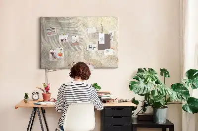 Palm Shadow Sand Printed Cork Board