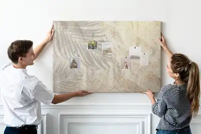 Printed Cork Board Palm shadow sand