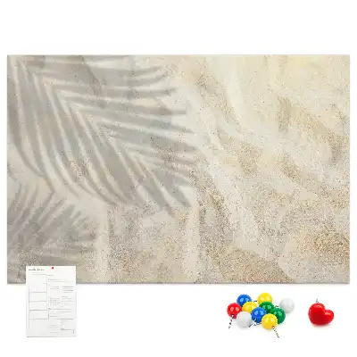 Printed Cork Board Palm shadow sand