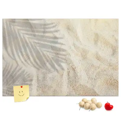 Palm Shadow Sand Printed Cork Board