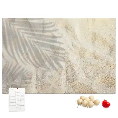 Printed Cork Board Palm shadow sand