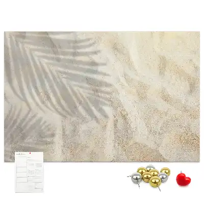 Palm Shadow Sand Printed Cork Board