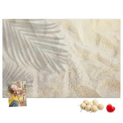 Printed Cork Board Palm shadow sand