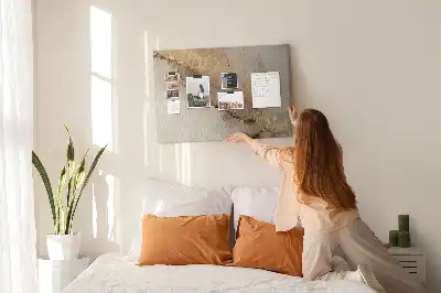 Gold Marble Printed Cork Memo Board