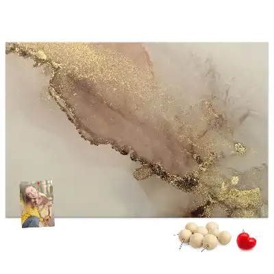 Gold Marble Printed Cork Memo Board