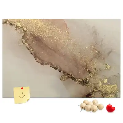 Gold Marble Printed Cork Memo Board