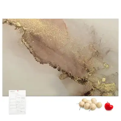 Gold Marble Printed Cork Memo Board