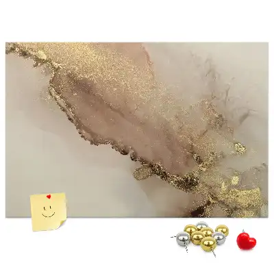 Gold Marble Printed Cork Memo Board