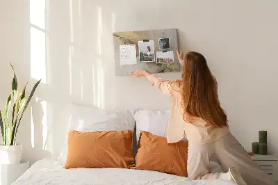Gold Marble Printed Cork Memo Board