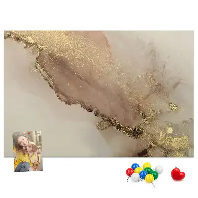 Gold Marble Printed Cork Memo Board