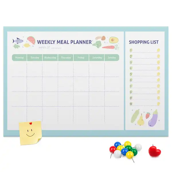 Printed Cork Board Meal planner