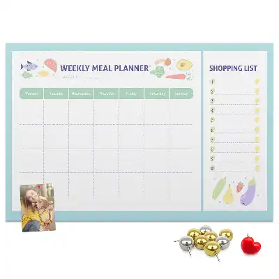 Printed Cork Board Meal planner