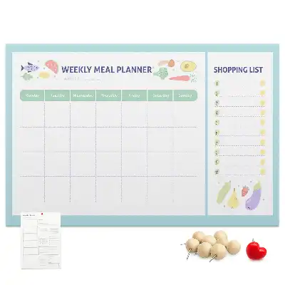 Printed Cork Board Meal planner