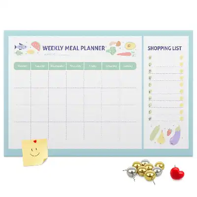 Printed Cork Board Meal planner