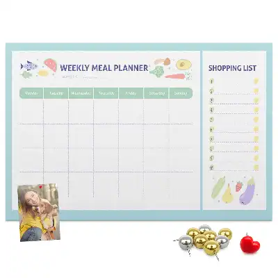 Printed Cork Board Meal planner
