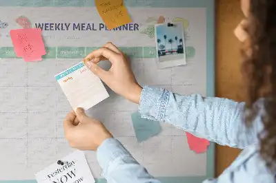 Cork memo board Meal planner