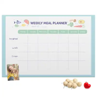 Cork memo board Meal planner