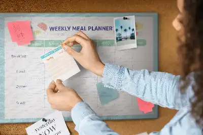 Cork memo board Meal planner