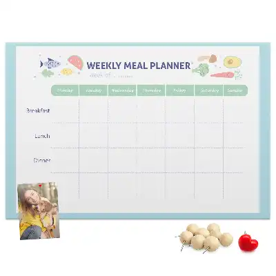 Cork memo board Meal planner