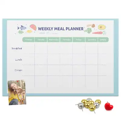 Cork memo board Meal planner