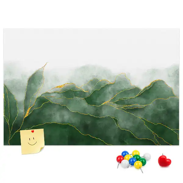Abstract Leaves Cork Memo Board