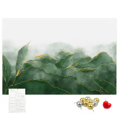 Abstract Leaves Cork Memo Board