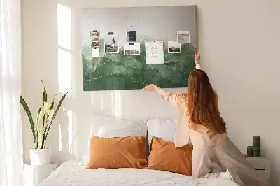 Abstract Leaves Cork Memo Board