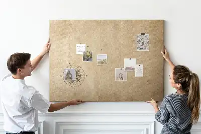 Compass printed cork board canvas