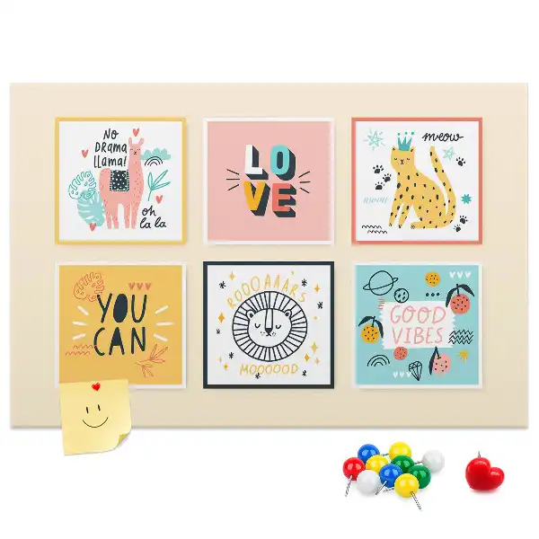 Motivational Slogans Printed Cork Memo Board