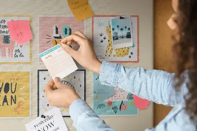 Motivational Slogans Printed Cork Memo Board