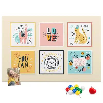 Motivational Slogans Printed Cork Memo Board