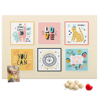 Motivational Slogans Printed Cork Memo Board