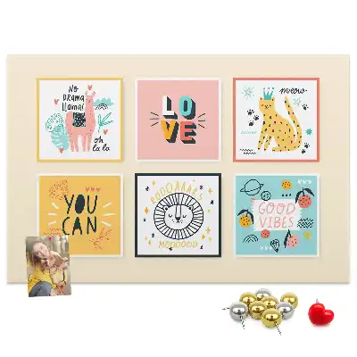 Motivational Slogans Printed Cork Memo Board
