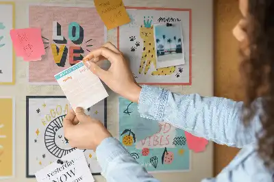 Motivational Slogans Printed Cork Memo Board