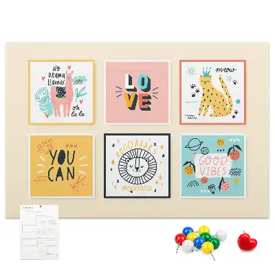 Motivational Slogans Printed Cork Memo Board
