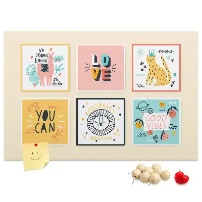 Motivational Slogans Printed Cork Memo Board