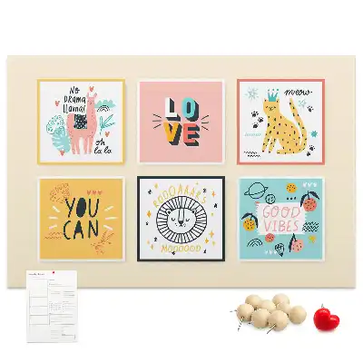 Motivational Slogans Printed Cork Memo Board