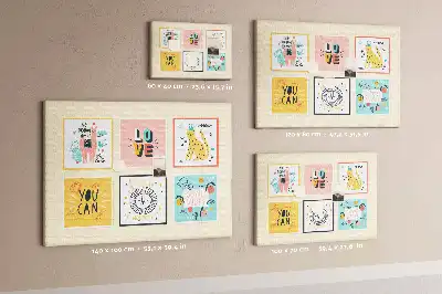Motivational Slogans Printed Cork Memo Board