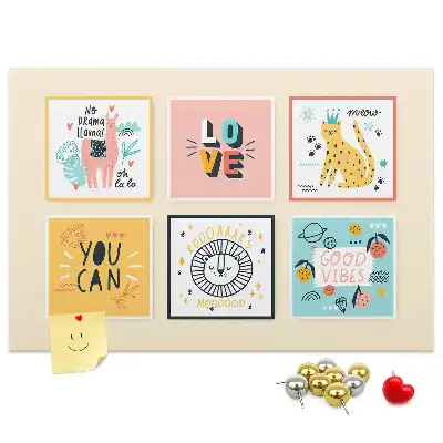 Motivational Slogans Printed Cork Memo Board